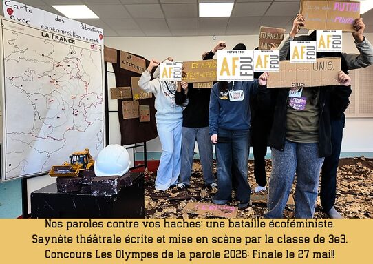 Nos paroles contre vos haches une bataille écoféministe. Saynète théâtrale écrite et mise en scène par la classe de 3e3..jpg